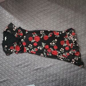 No Comment Asymmetrical Hem Rose Dress-Size Junior's Small